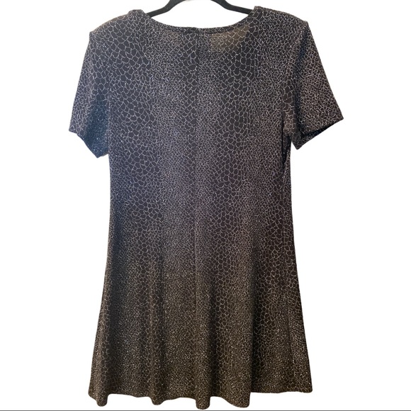 Vintage S. L. Fashions LBD snakeskin glitter - Picture 2 of 4